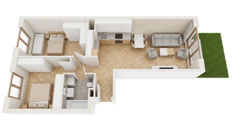 Plan 3 pok. 55m²