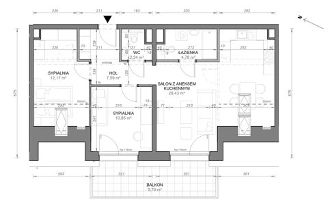 Plan 3 pok. 66m²