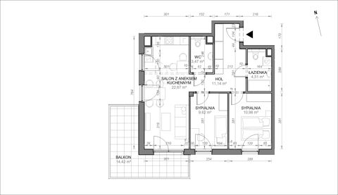 Plan 3 pok. 62m²
