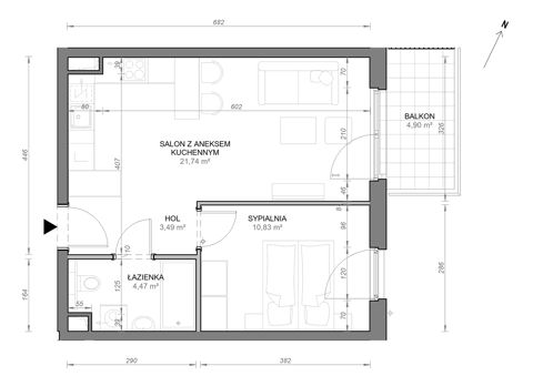 Plan 2 pok. 41m²