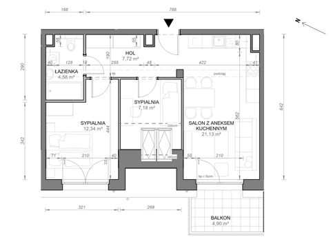 Plan 3 pok. 53m²