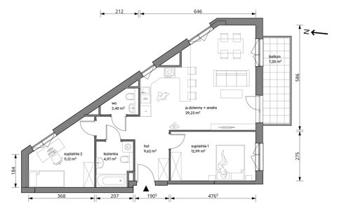 Plan 3 pok. 70m²