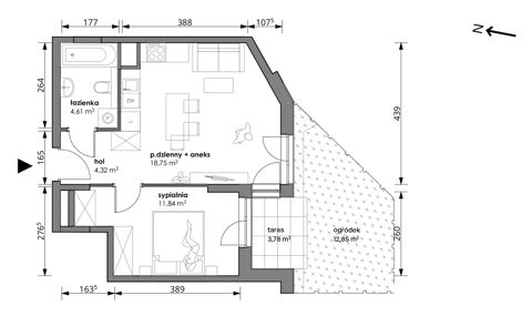 Plan 2 pok. 40m²