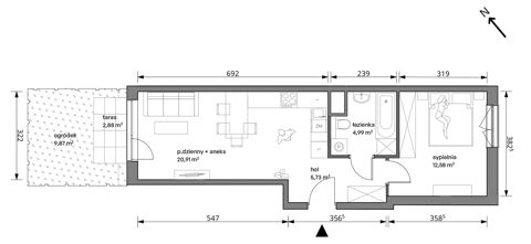 Plan 2 pok. 44m²