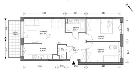 Plan 3 pok. 67m²