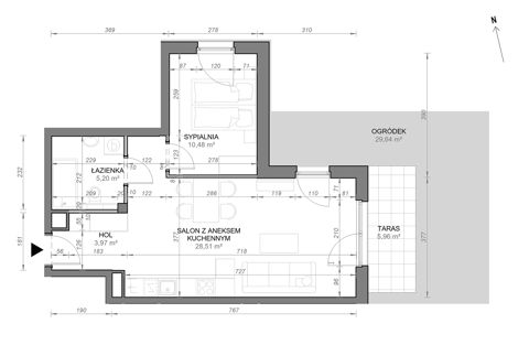 Plan 2 pok. 48m²