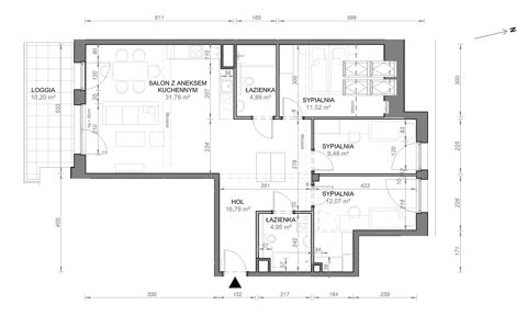 Plan 4 pok. 91m²