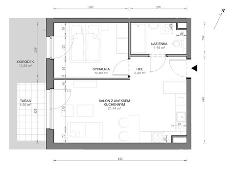 Plan 2 pok. 41m²