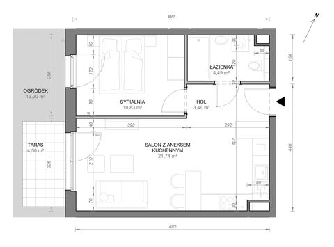 Plan 2 pok. 41m²