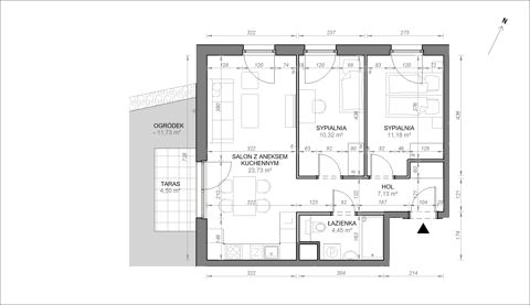 Plan 3 pok. 57m²