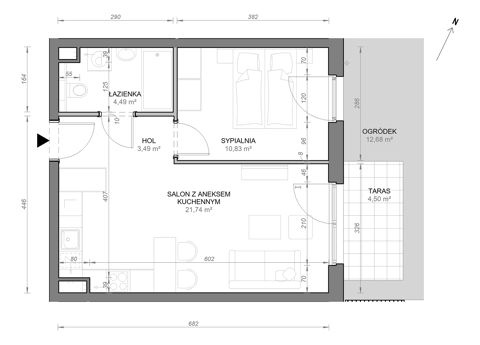 Plan 2 pok. 41m²