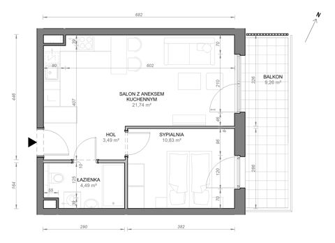 Plan 2 pok. 41m²