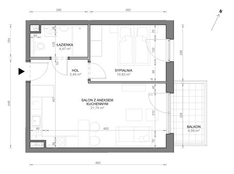 Plan 2 pok. 41m²