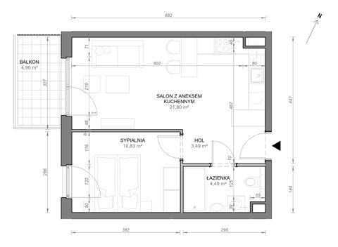 Plan 2 pok. 41m²