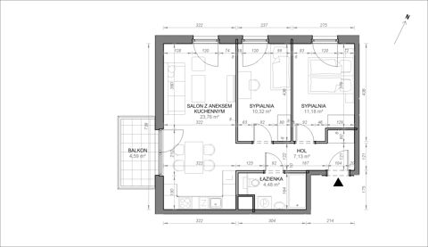Plan 3 pok. 57m²