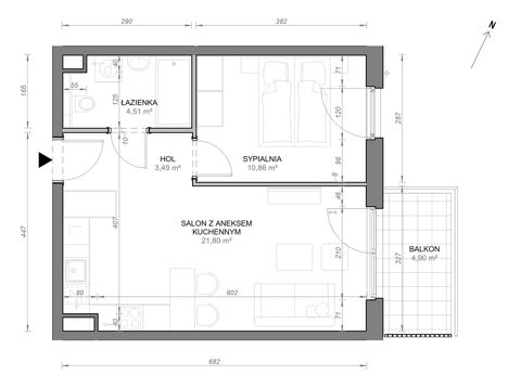 Plan 2 pok. 41m²