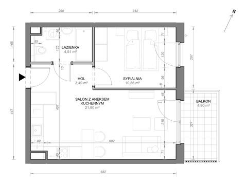Plan 2 pok. 41m²