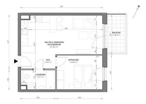 Plan 2 pok. 41m²