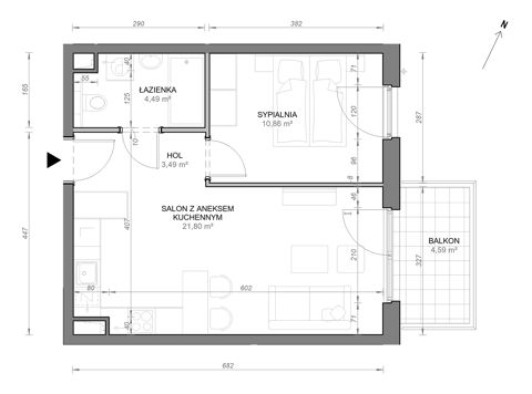 Plan 2 pok. 41m²