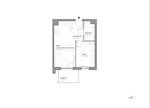 Plan 2 pok. 36m²