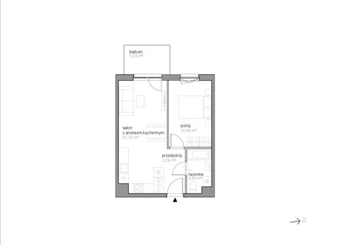 Plan 2 pok. 38m²