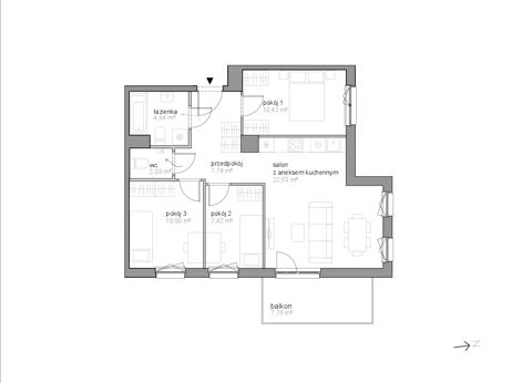 Plan 4 pok. 65m²
