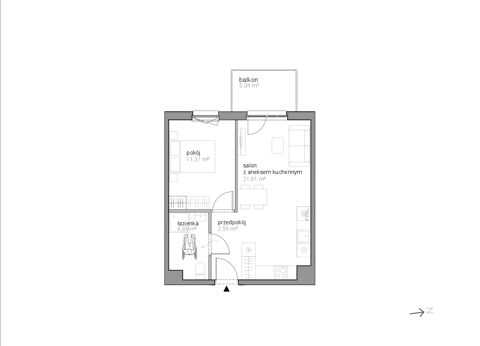 Plan 2 pok. 42m²