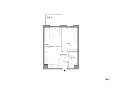 Plan 2 pok. 38m²
