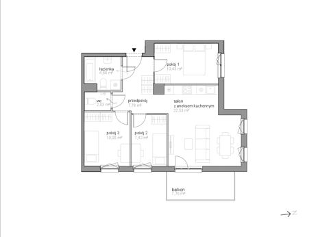 Plan 4 pok. 65m²
