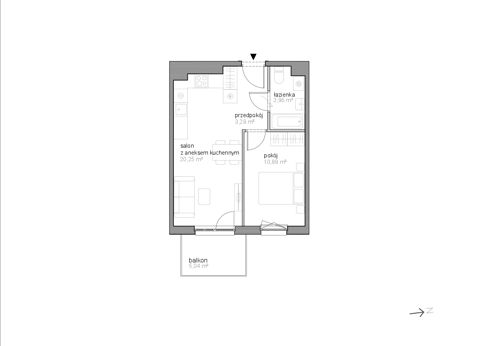 Plan 2 pok. 38m²