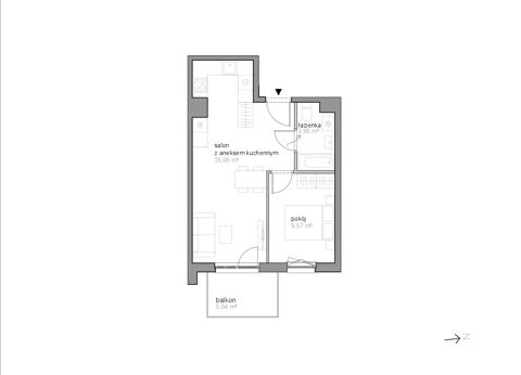 Plan 2 pok. 40m²
