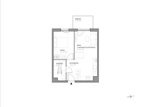 Plan 2 pok. 42m²