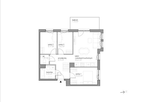 Plan 4 pok. 61m²