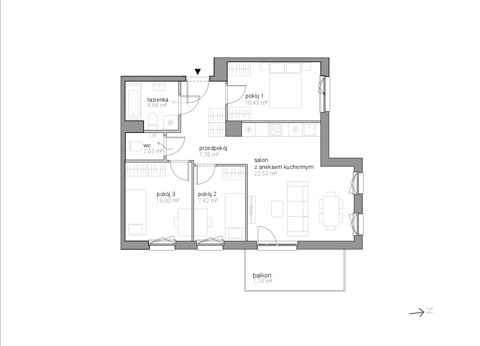 Plan 4 pok. 65m²
