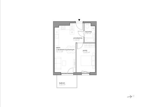 Plan 2 pok. 38m²