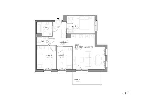 Plan 4 pok. 65m²