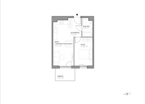 Plan 2 pok. 38m²
