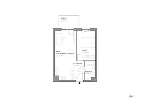 Plan 2 pok. 38m²