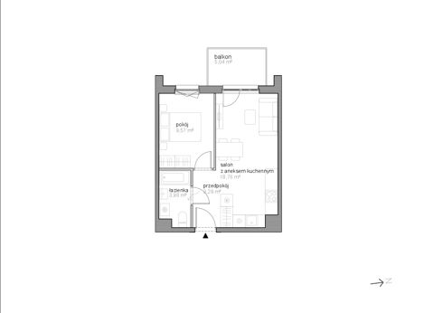 Plan 2 pok. 36m²