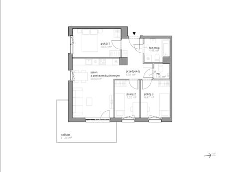 Plan 4 pok. 60m²