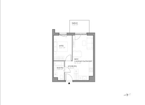 Plan 2 pok. 36m²