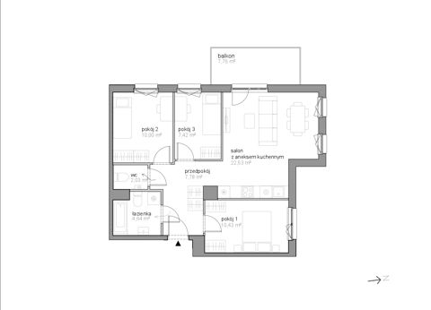 Plan 4 pok. 65m²