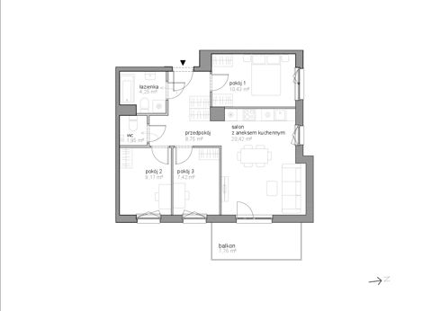 Plan 4 pok. 61m²