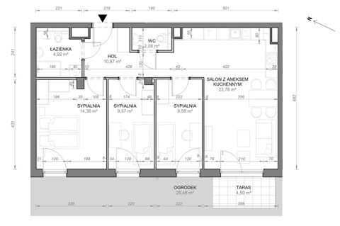 Plan 4 pok. 75m²