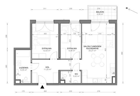 Plan 3 pok. 67m²