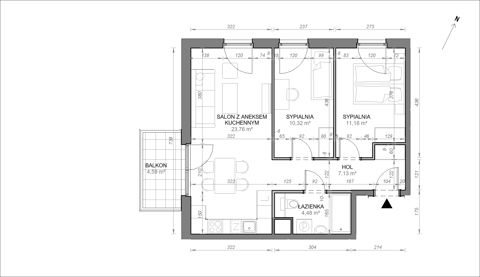 Plan 3 pok. 57m²