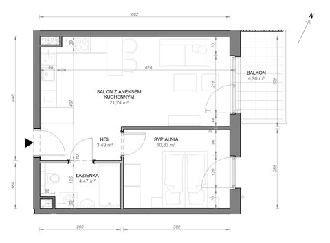 Plan 2 pok. 41m²