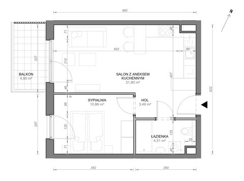 Plan 2 pok. 41m²