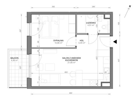 Plan 2 pok. 41m²