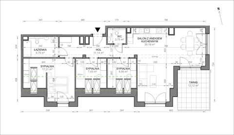 Plan 4 pok. 91m²